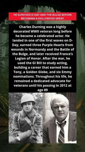CHARLES DURNING A DECORATED SOLDIER AND HOLLYWOOD LEGEND 🇺🇸🎥