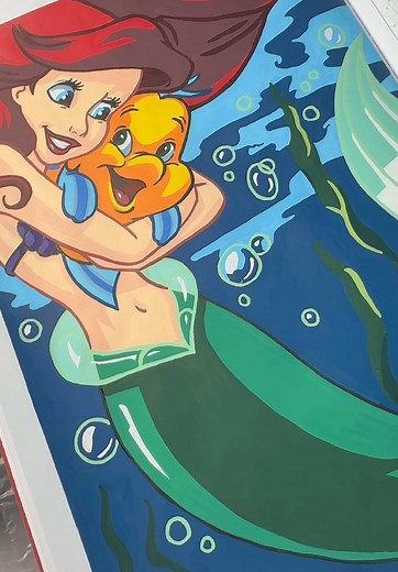 #disney #ariel #cartoon #colorbook #markers #flounder #fyp