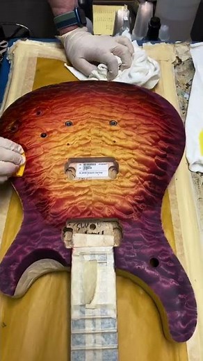 Staining A Private Stock In Electric Tiger Glow | PRS Guitars | #shorts