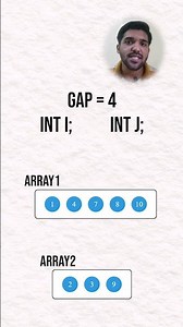Merge 2 sorted Arrays without using extra space | Daily DSA Questions👨🏻‍💻 #shorts