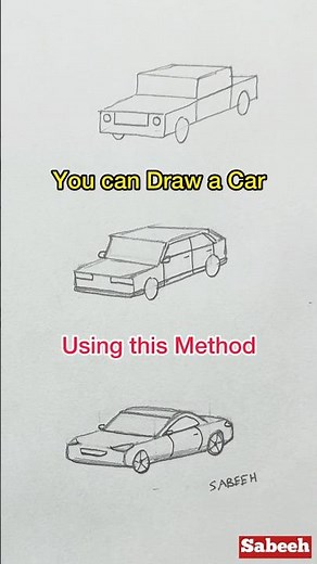 Draw a 3D Car using Simple Easy Method with Pencil #car #art #shorts #drawing #sketch #viral #easy