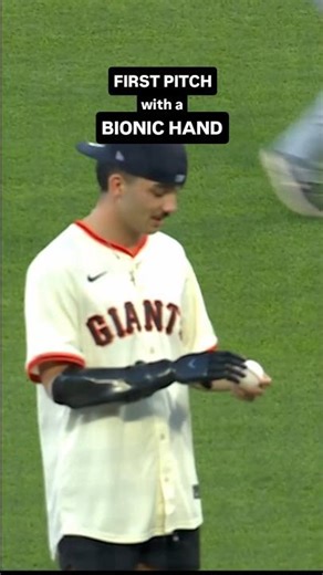 Has anyone else done this before? #mlb #sfgiants #firstpitch #adaptiveathlete #bionic