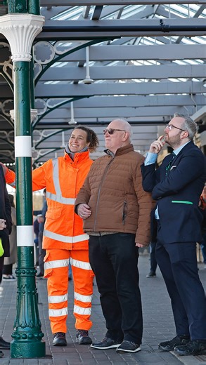 Iarnród Éireann Irish Rail on Instagram: "A piece of Irish railway history has been brought back to life as Iarnród Éireann proudly announced the completion of the full restoration of the Howth Station Canopy, a protected cast iron structure first installed in 1898. 60% of the original metalwork restored to its former glory Four of the six cast-iron columns repaired and recast locally More than 700 hours of detailed restoration work completed on site Following more than a century of exposure t