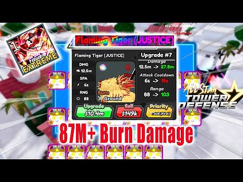 Ticket Raid Extreme feat. 6Star Flaming Tiger (Rengoku) | Solo Gameplay | All Star Tower Defense
