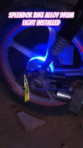 Alloy wheel drum RGB light install 🇮🇳🇮🇳🇮🇳🇮🇳 #rgblights #trending #reels #bike #reelitfeelit #viral 💀