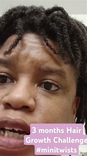 3 month Hair Growth Challenge #minitwists #hairgrowthchallenge #lengthretention