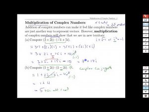 Topic 10-6 Multiplication of Complex Numbers