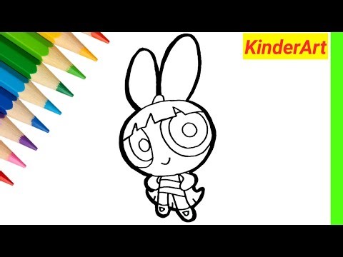 How to Draw Cute Blossom – Easy Powerpuff Girls Drawing for Kids