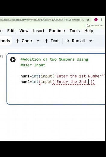 Python Program | Addition of Two Numbers Using User Input 🔢🐍