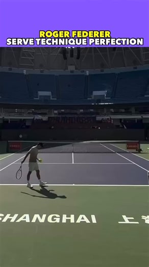 🎾 Roger Federer perfection on serve • 📽️ @rogerfederer • ✅ Share with your tennis friends and thanks to follow us for more every day • #tennis #tenniscourt #rogerfederer #serve #shaghaiopen | TennisAcademy101
