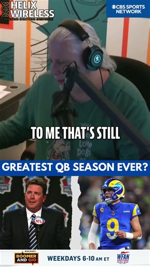 Stafford is having an all-time season, but Boomer says NOBODY will top Dan Marino in 1984: