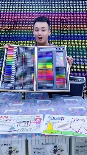 🎁 Perfect Festival Gift Art Kit | 180 Pieces Wooden Box 🎨✨|#artsupplies #shorts #sibbufact04 #viral