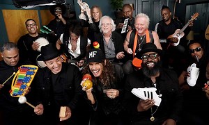 Watch Aerosmith and The Roots play 'Walk This Way' with toy instruments on Fallon