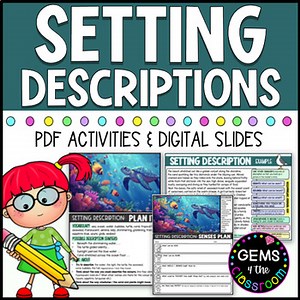 'Setting' Descriptive Writing Pack: PDF & Digital Slides (Grades 2-5)
