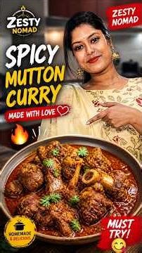 Spicy Mutton Curry 🔥 | Village Style Cooking 🍖 | Mouthwatering Recipe You Must Try #shorts #viral
