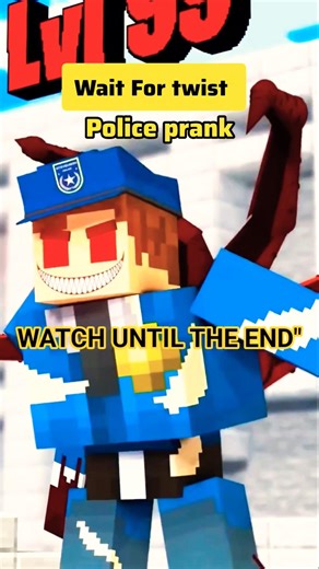 The Scariest Police Prank Ever! 😈🔥 #minecraft #shorts #viral #animation