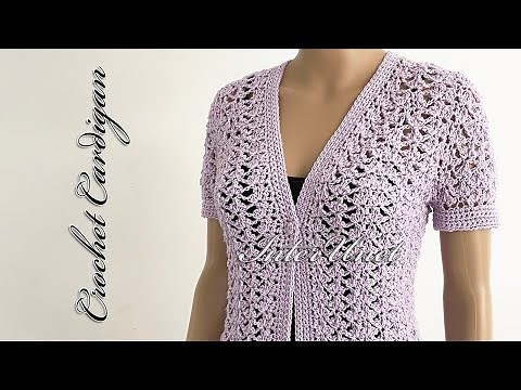 Lace cardigan jacket crochet pattern