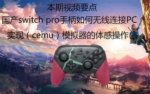 塞尔达传说（如何用PRO手柄连接cemu模拟器陀螺仪）