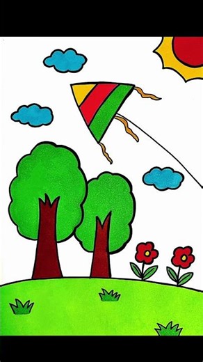 Teach you how to draw a simple and beautiful spring