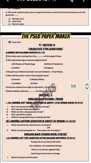 pseb 10th class science paper fully solved september 2025 , pseb class 10th science paper solution