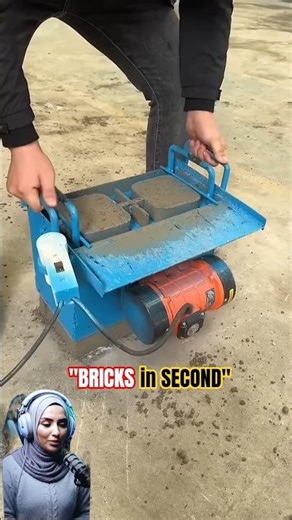 This Small Machine Makes Cement Bricks in Second | Satisfying Construction Process