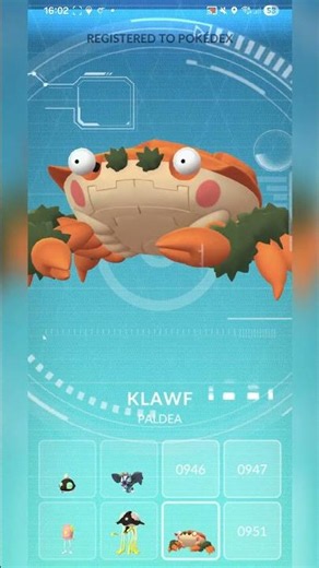 Klawf Finally in the Pokédex! 🦀✨