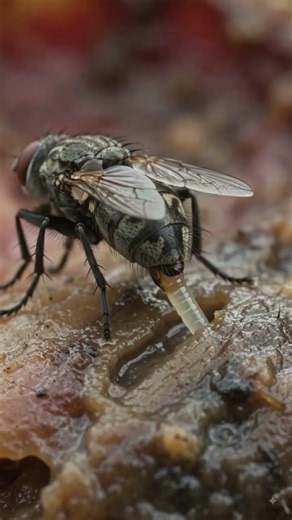 Fly Laying Eggs #flylayingeggs #animallaying #flyeggs #flies #insects #animals