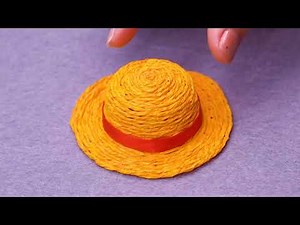 DIY hand made, mini straw hat