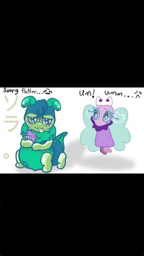 flutter and squirm/squirm eating flutter's diary #Dandys world #flutter #squirm￼￼￼