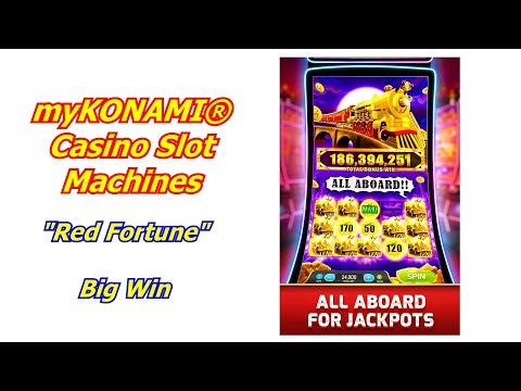 myKONAMI® Casino Slot Machines Walk Thru "Red Fortune" Big Win