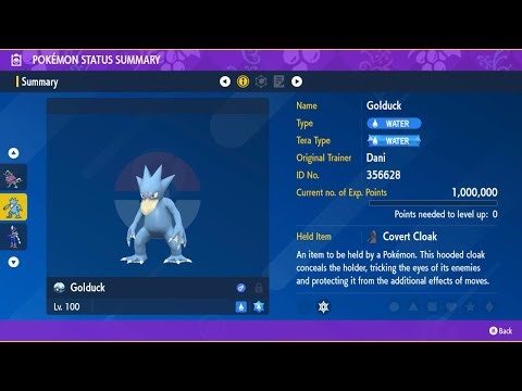 Golduck (Any NPCs) - Solo #34 - 5 Star Chi-Yu Raid - Pokemon Scarlet/Violet