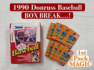 1990 Donruss Baseball Box Break. WE found the John Smoltz Error Card. FIRST PACK MAGIC...LOL