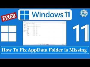 ✅ How To Fix AppData Folder is Missing in Windows 11, Windows 11 Me Appdata Folder Kaise Search Kare
