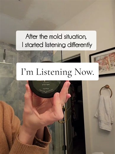 After the mold situation in our house, I started listening differently. Not to the noise. Not to what everyone else was buying. Not to “this is just how it is.” To my body. For years I used what was normal. What was easy. What was on the shelf. But my scalp kept flaring. My body stayed tense. Something felt off. And I finally stopped brushing that off. Now I read labels. I swap slowly. I choose things that feel closer to nature. Closer to how it was always meant to be. Not extreme. Intentional. 