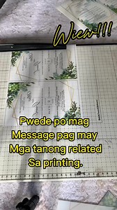 15K views · 264 reactions | Cutting of transparent invitation. Hindi pa po yan na lalaminate. #followers #fbreelsfypシ゚viral #fbreels23 #fbreels24 #fbreelsvideo #fbreels #fbpost #reelsviralシfb #reelsfacebook #fbpagesreels #fbpagereelsvideo #FBPage #fbpagevideo #cutting #invitations #souvenirs #weddinginspiration #printing #laminate #wiewiwsidelineboy #gfsmprintingshop #tutorials | Wiewiw Sideline Boy | Facebook