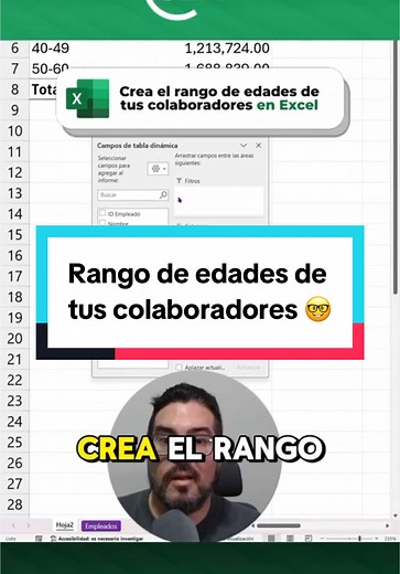 Crea rangos de edades en Excel fácilmente