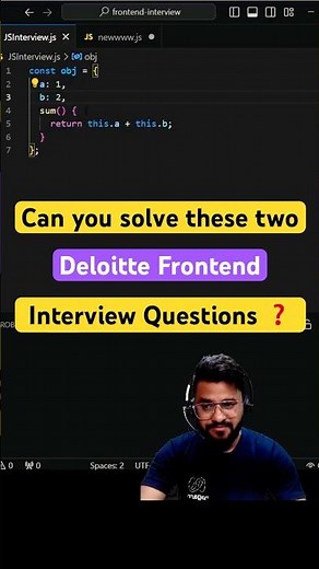 #day64 - Can you solve these #javascript questions asked in #deloitte interview #coding #frontend