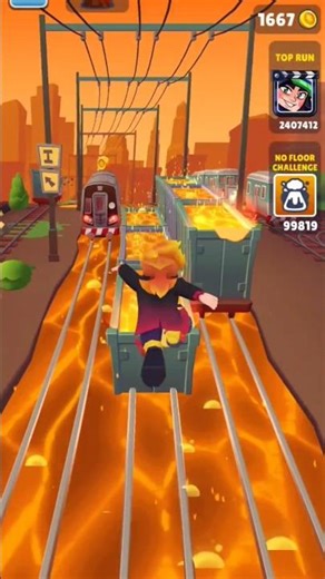 subway surfers Lava floor leif run challenge #subwaysurfers #gaming #trending