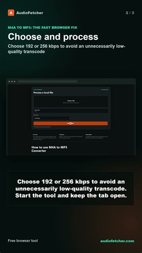 M4A TO MP3: The Fast Browser Fix #shorts