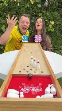 Go sports mini bowling Couple Challenge #bowling #boardgames #games #couple #challenge