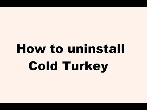 How to uninstall Cold turkey