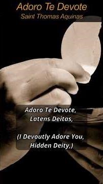 Adoro Te Devote [SATB] P1 (Thomas Aquinas) #choir #praisinggod #thomasaquinas