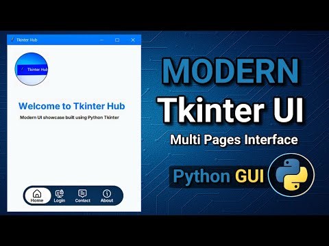 Build Modern Tkinter UI in Python | Tkinter Multi-Page GUI App Tutorial (2026)