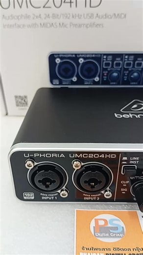 📢Audio Interface คุณภาพสูง Behringer U-PHORIA UMC204HD ค่า Sampling 24bit/ 192kHz ความละเอียดชัดเจน ช่อง Input 2 และ Output 6 💥ราคา 4,650 บาท 🛒 สนใจติดต่อสั่งซื้อสินค้าได้ที่เพจ m.me/phaisandigitalgroup | ร้านไพรสาร ดิจิตอล กรุ๊ป