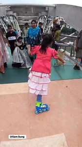 She fell at the end 😩😭🛼 | Sam Sung