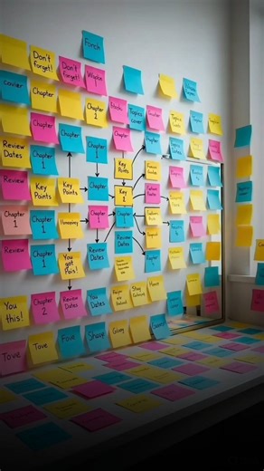 “Smart Study Hacks 💡 Sticky Notes Secrets!”#StickyNotes #SmartStudy #StudyTips #ExamPrep #Motivation