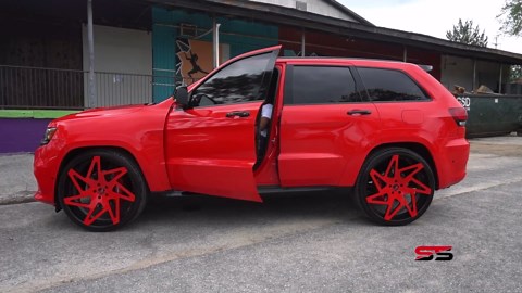 TrackHawk Jeep on 26’s Forgiatos and C8 Corvette on 22” Forgiatos