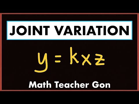 Joint Variation | Finding the Equation and Constant of Variation | Solving Problems on Variation