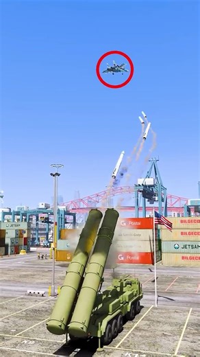 S-500 Missile Strike Drops the Fighter Jet in Gta5 ep459 #shorts #short