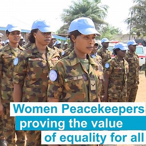 Women peacekeepers act as role models, inspiring women & girls in often male-dominated societies. We thank them for their service & sacrifice: peacekeeping.un.org/service #ServingForPeace #TimeIsNow | United Nations Peacekeeping